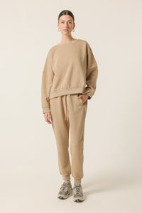 Nude Lucy Carter Classic Oversized Sweat In a Beige Sepia Colour