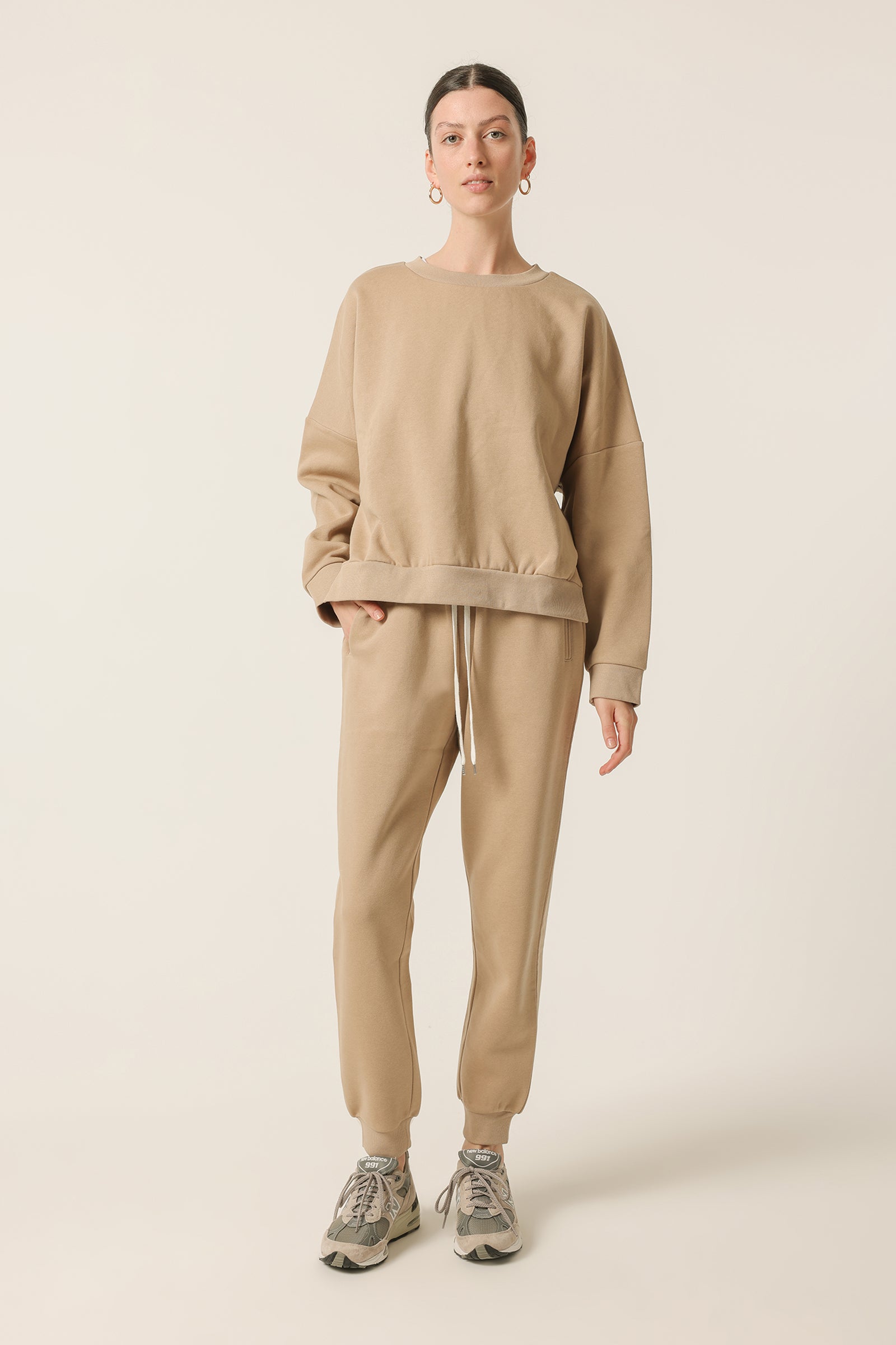 Nude Lucy Carter Classic Trackpant In a Beige Sepia Colour
