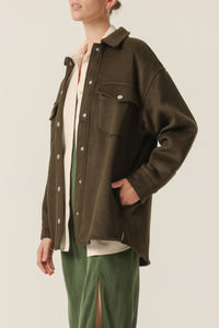 Nude Lucy Carson Wool Jacket In an Green Fig Colour