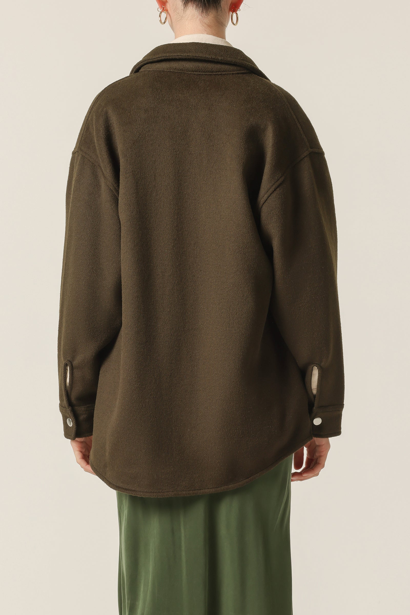 Nude Lucy Carson Wool Jacket In an Green Fig Colour