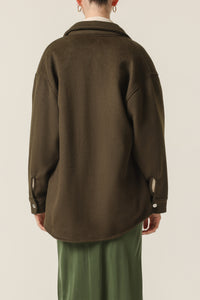 Nude Lucy Carson Wool Jacket In an Green Fig Colour