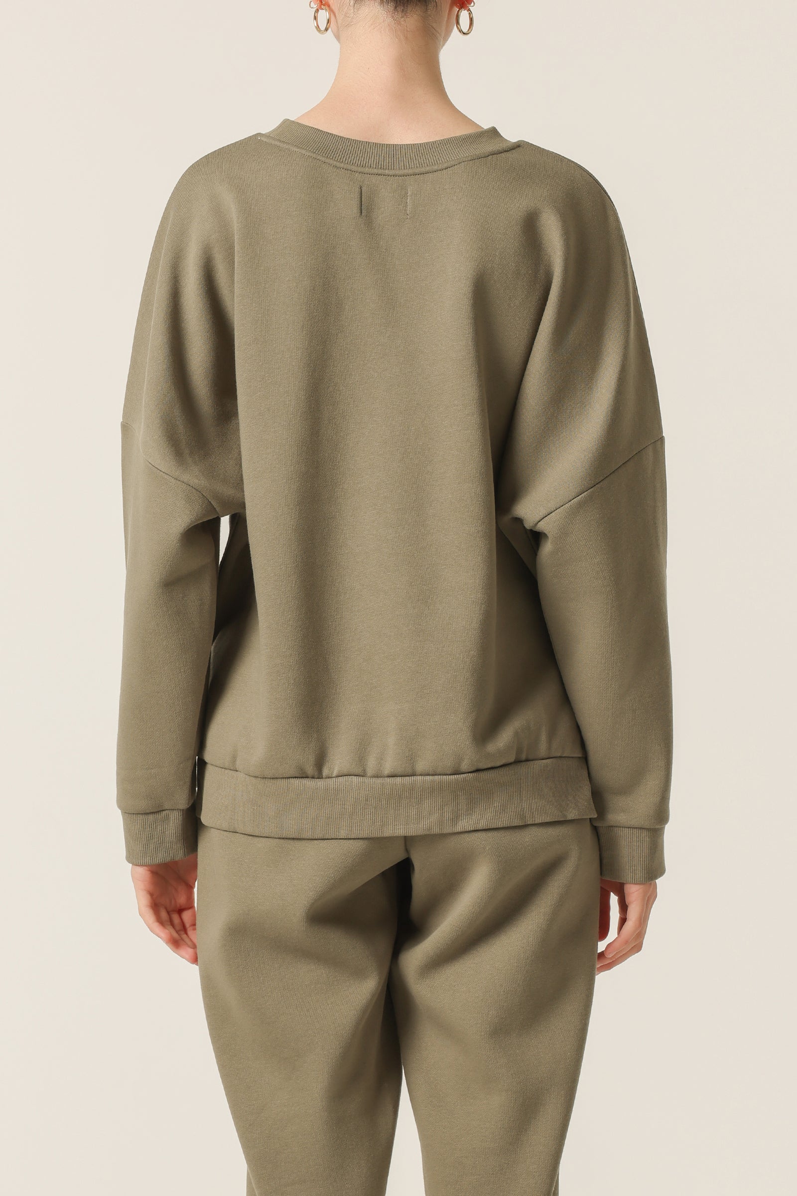 Nude Lucy Carter Classic Oversized Sweat In a Green Willow Colour