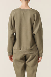 Nude Lucy Carter Classic Oversized Sweat In a Green Willow Colour