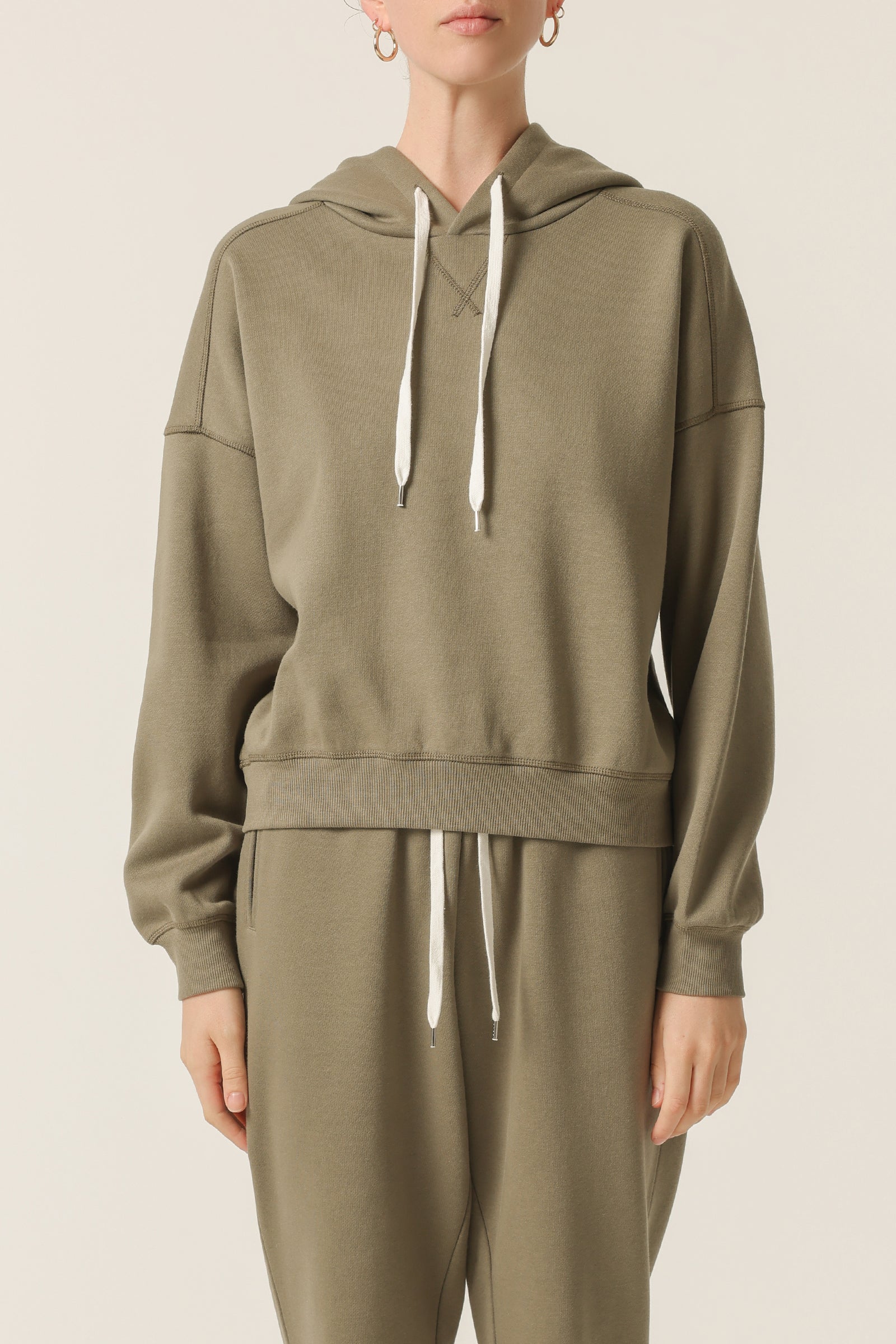 Nude Lucy Carter Classic Hoodie In A Green Willow Colour 