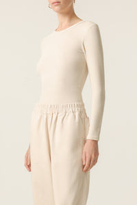 Nude Lucy Monroe Organic Long Sleeve Tee in White Cloud