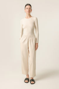 Nude Lucy Monroe Organic Long Sleeve Tee in White Cloud