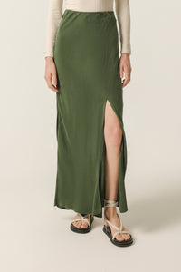 Nude Lucy Harlow Cupro Maxi Skirt in Pine