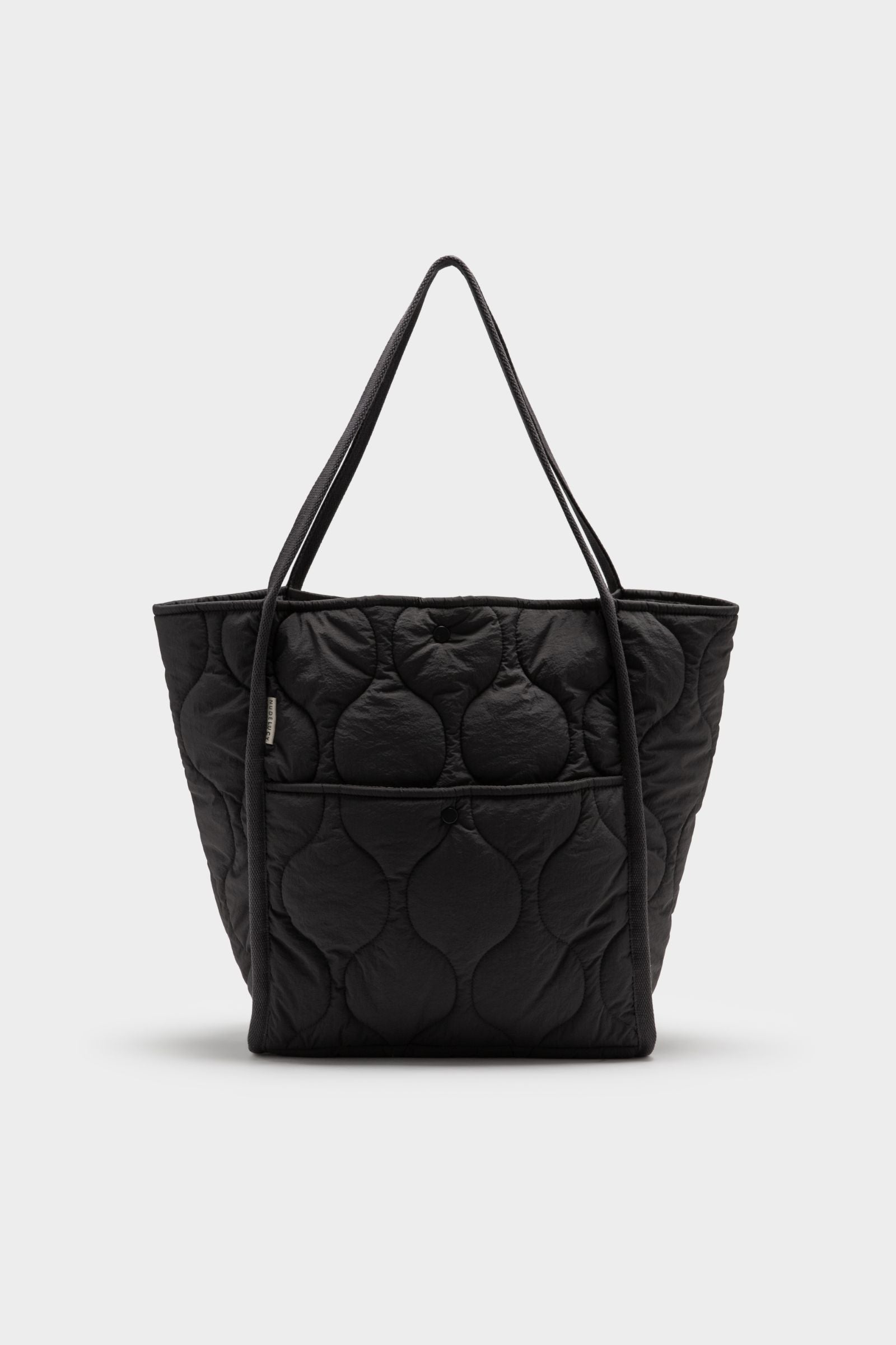 Nude Lucy Nude Puffer Tote in a Dark Grey In a Brown Coal Colour