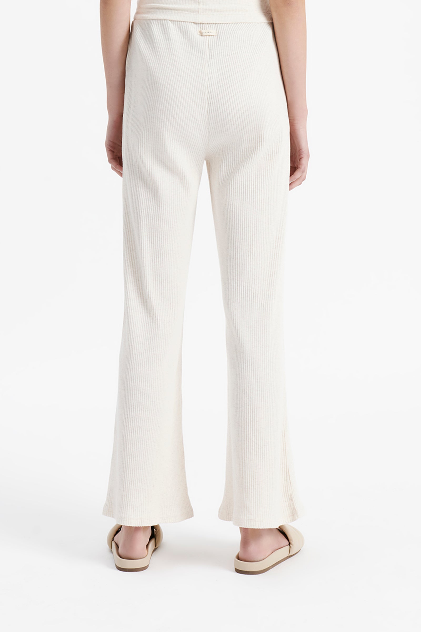 Nude Lucy Lounge Rib Culotte Cream In Marle 