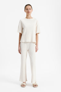 Nude Lucy Lounge Rib Culotte Cream in Marle