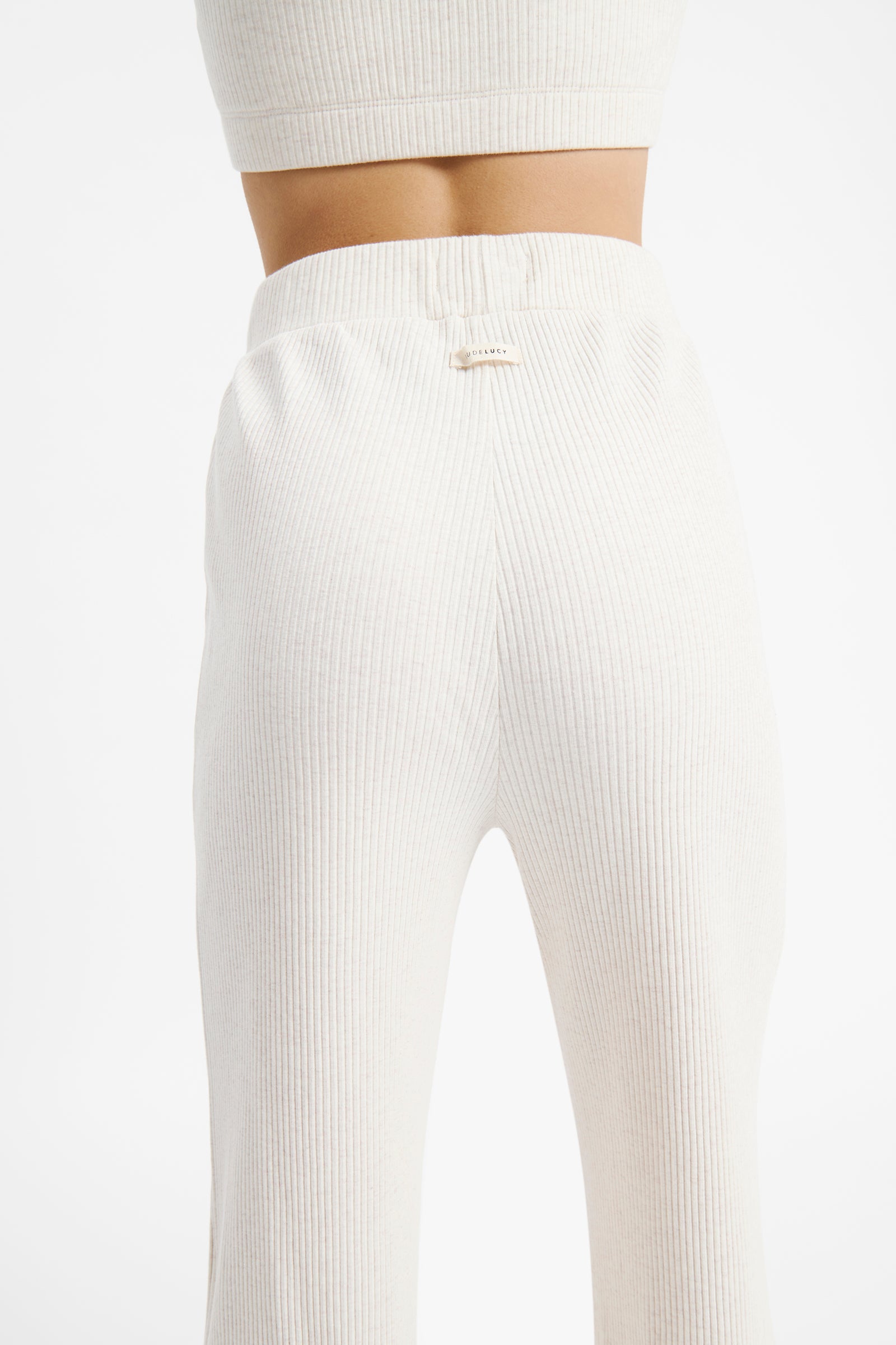 Nude Lucy Lounge Rib Culotte Cream In Marle 