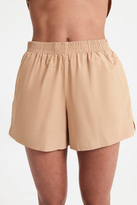 Nude Lucy Cruz Poplin Short In a Brown Flax Colour
