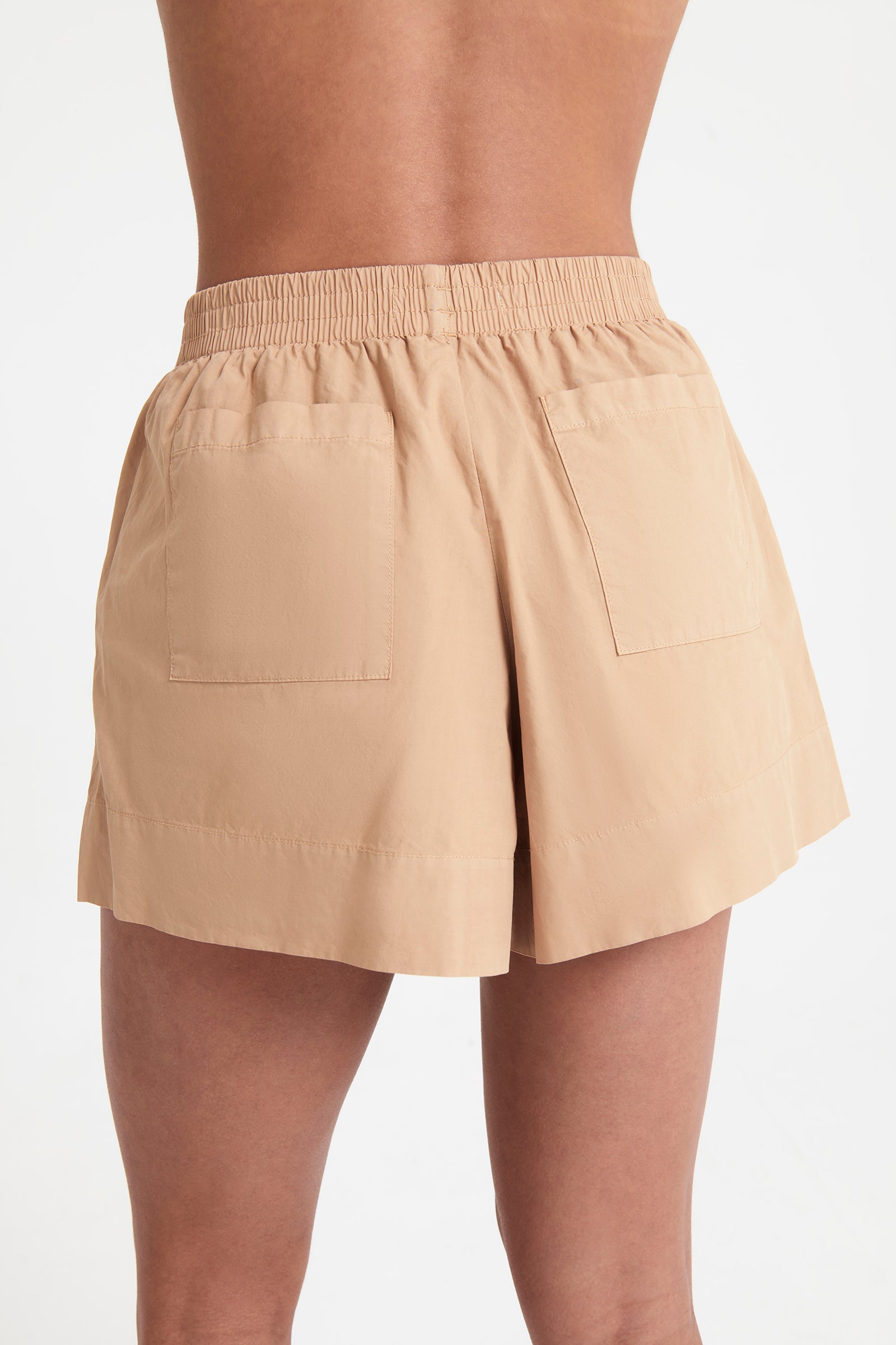 Nude Lucy Cruz Poplin Short In a Brown Flax Colour