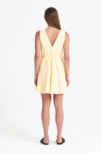 Nude Lucy Beni Mini Dress in a Lemon Yellow Citrine Colour