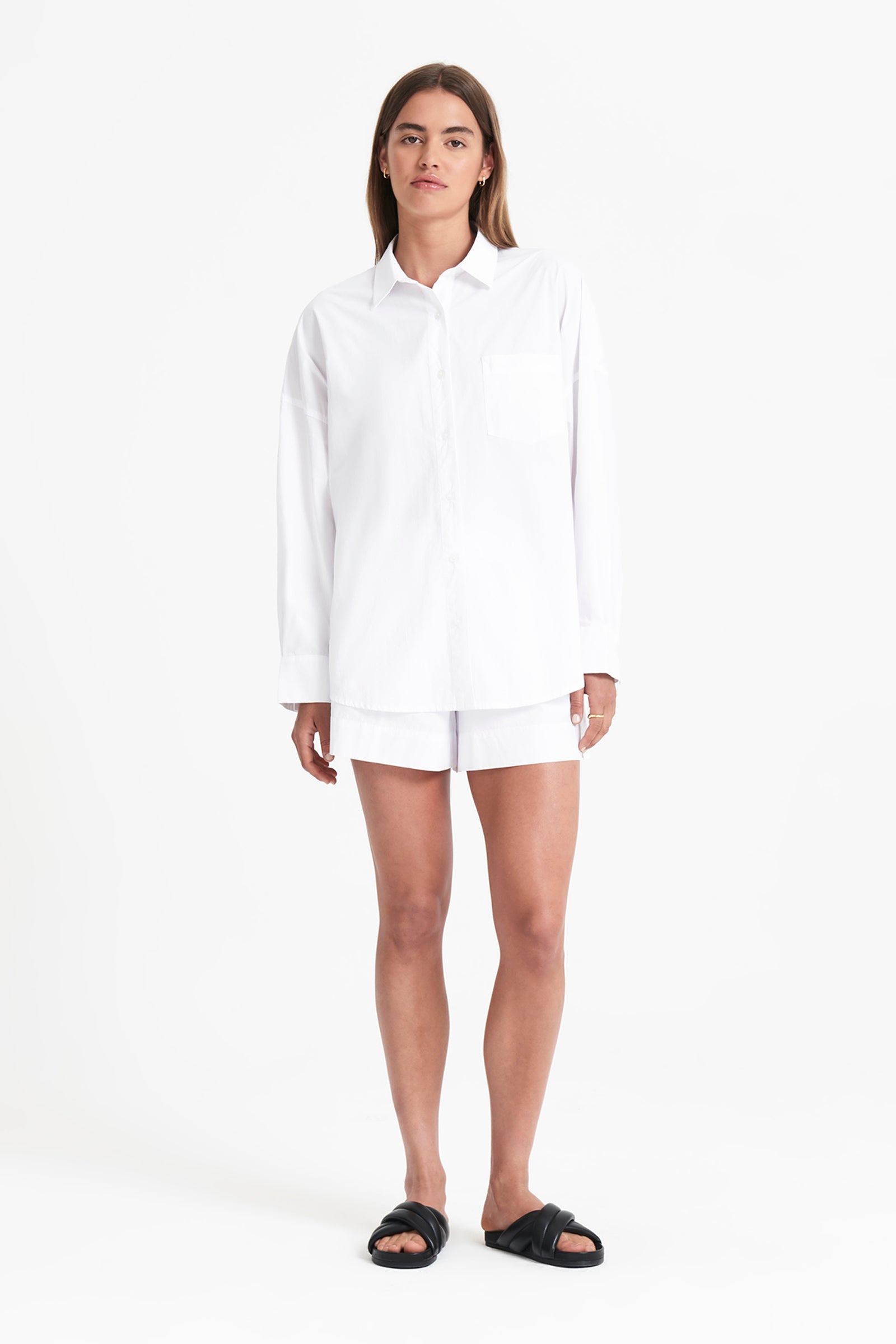 Nude Lucy Cruz Poplin Short In White 