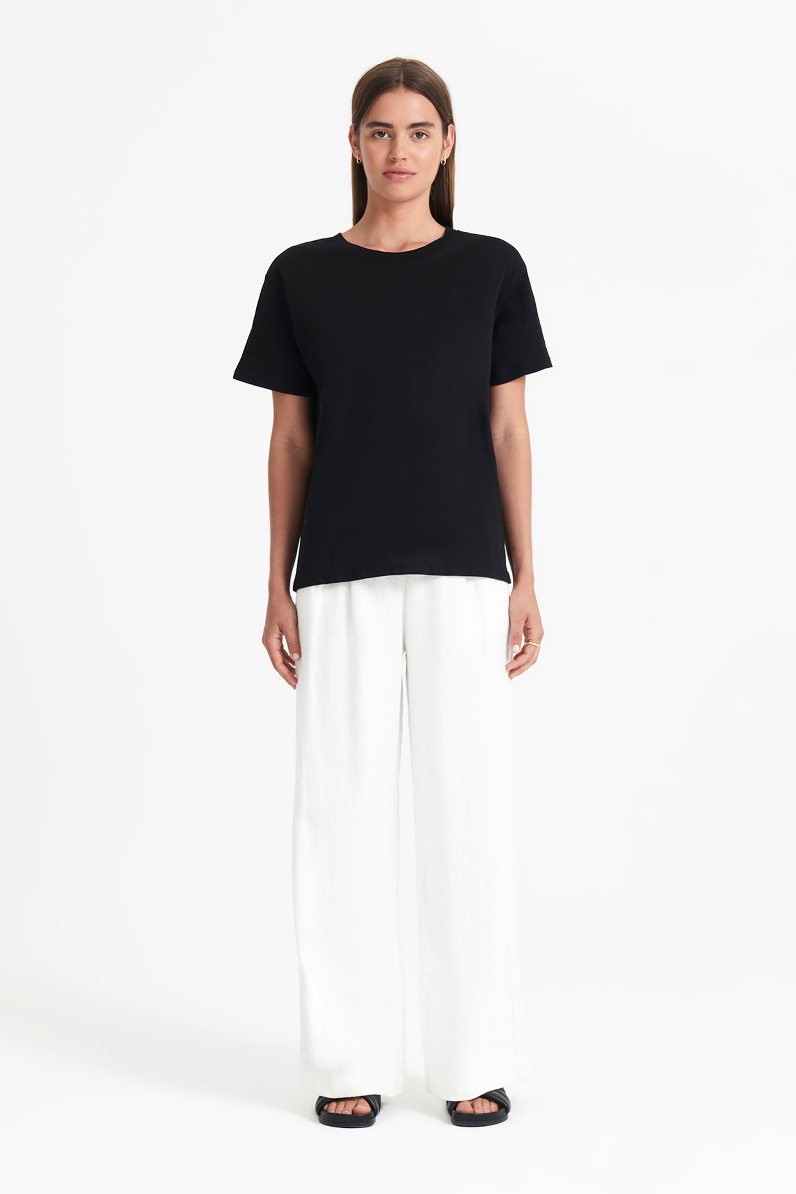 Nude Lucy Frankie Organic Boyfriend Tee Black 