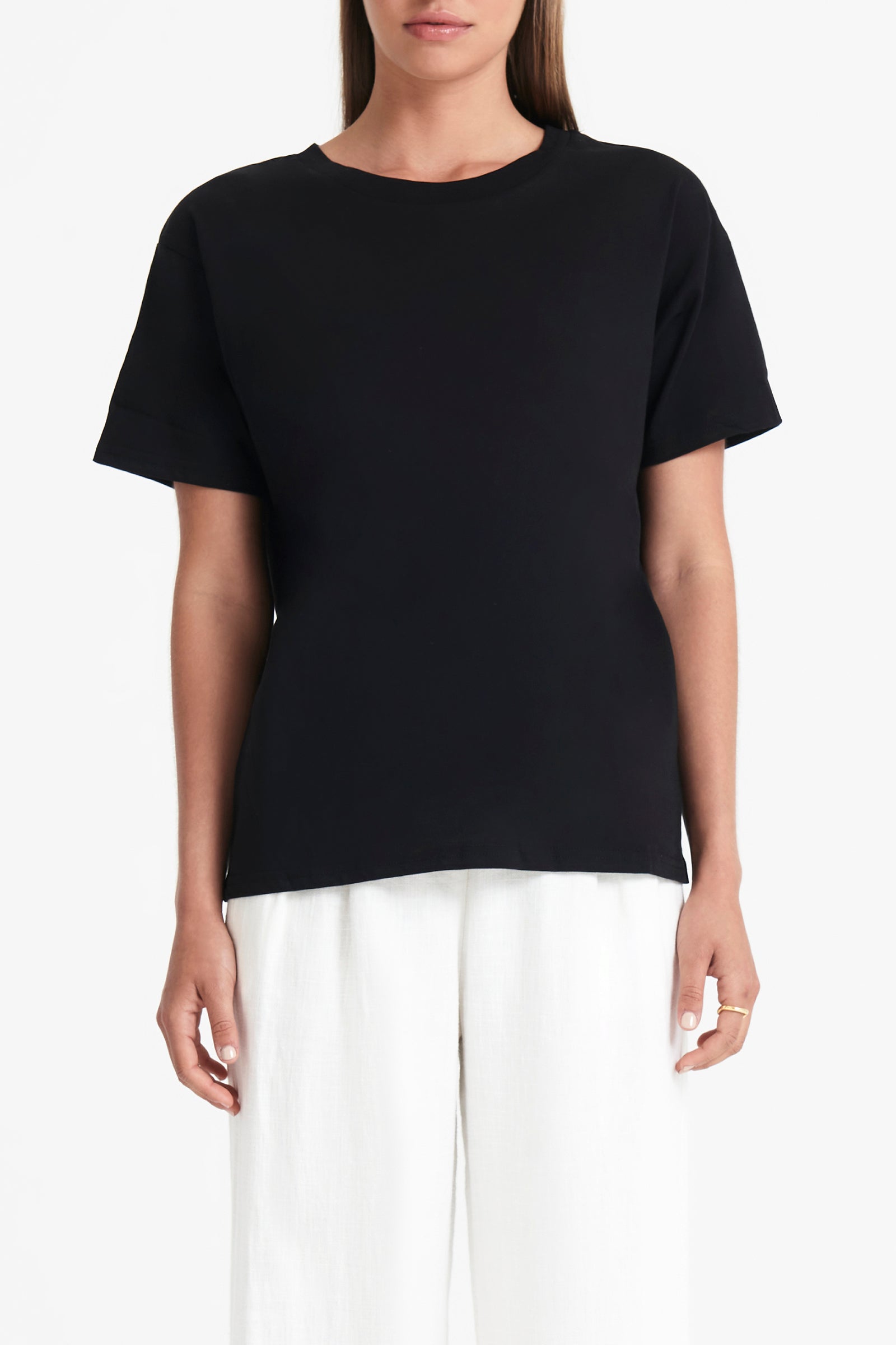 Nude Lucy Frankie Organic Boyfriend Tee Black 