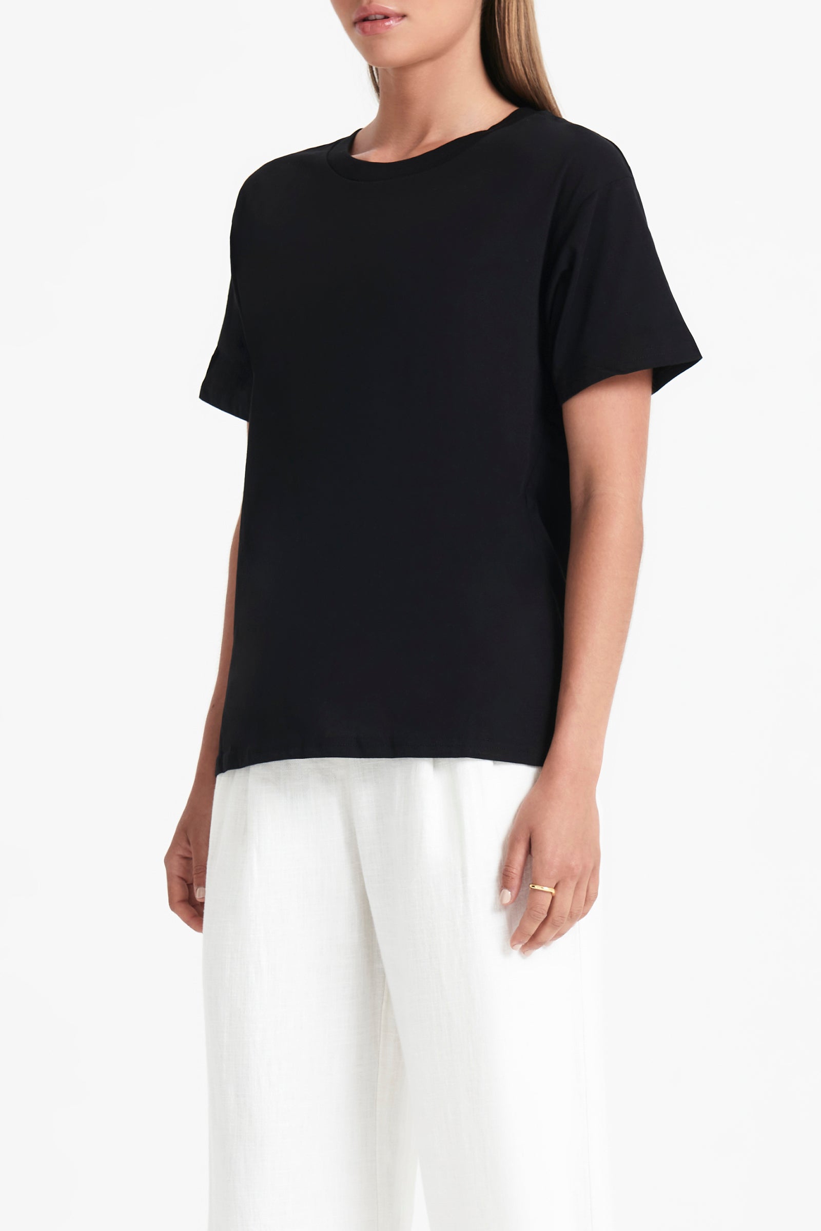 Nude Lucy Frankie Organic Boyfriend Tee Black 