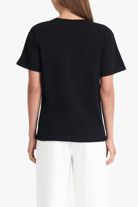 Nude Lucy Frankie Organic Boyfriend Tee Black  