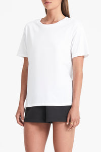 Nude Lucy Frankie Organic Boyfriend Tee in White