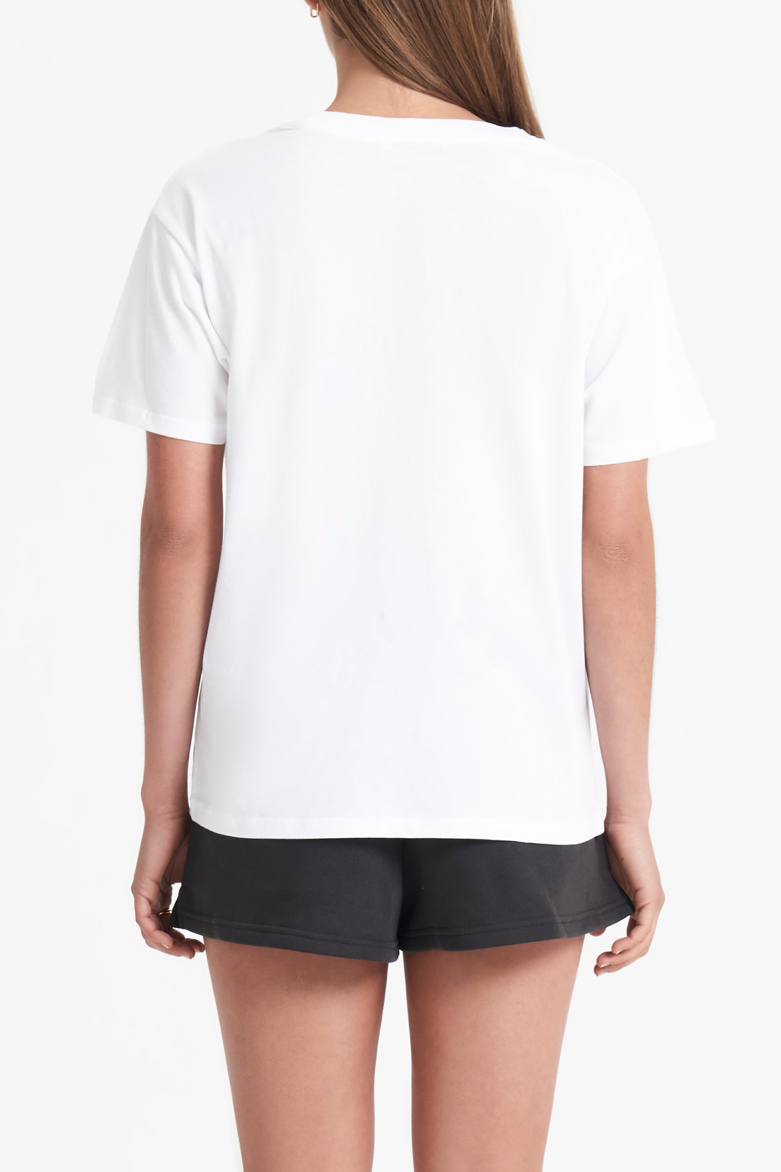 Nude Lucy Frankie Organic Boyfriend Tee In White 