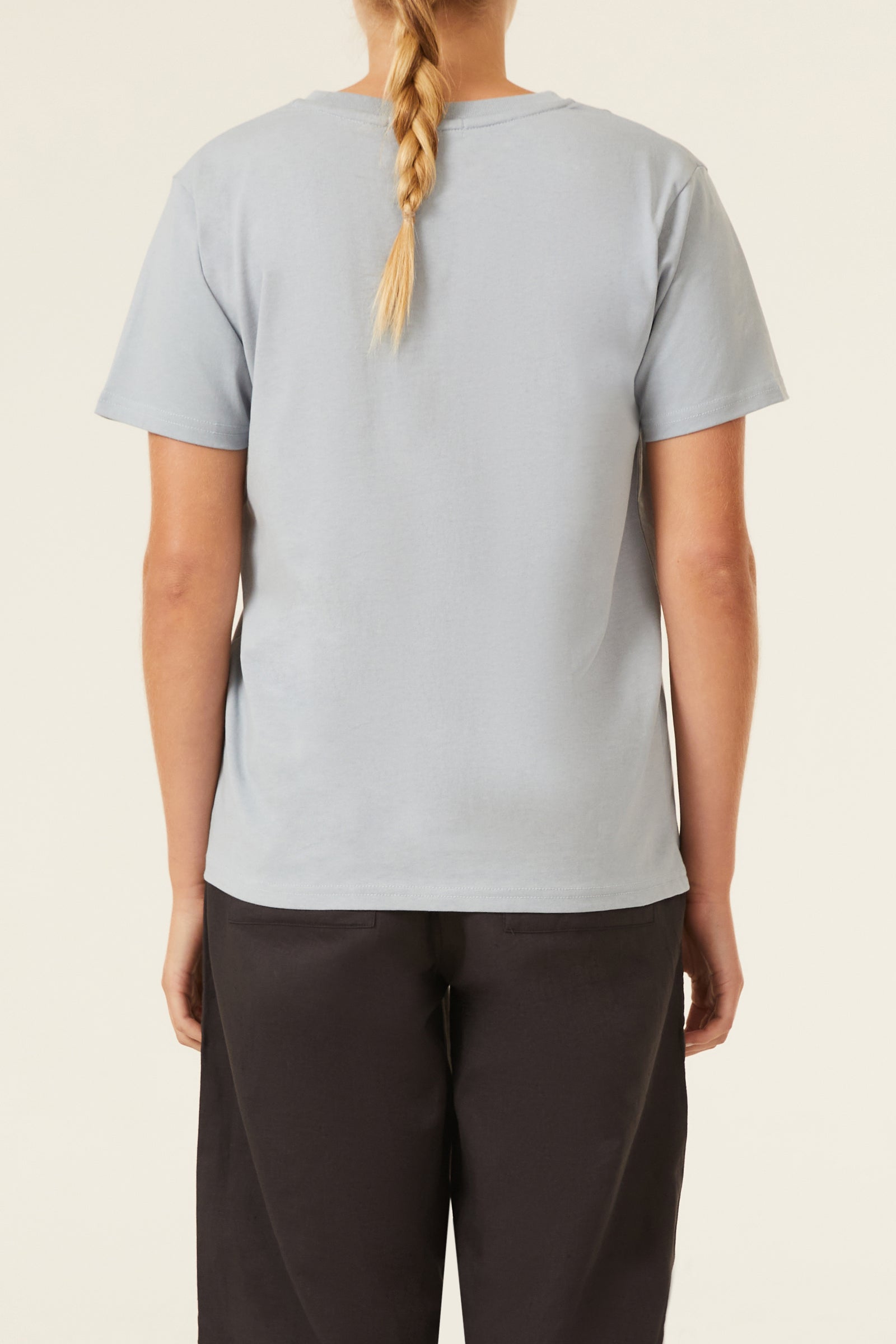 Nude Lucy Nude Organic Heritage Tee In A Green & Blue Toned Marine Colour 