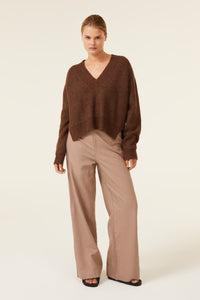 Nude Lucy Mckenzie Knit in a Brown Carob Colour