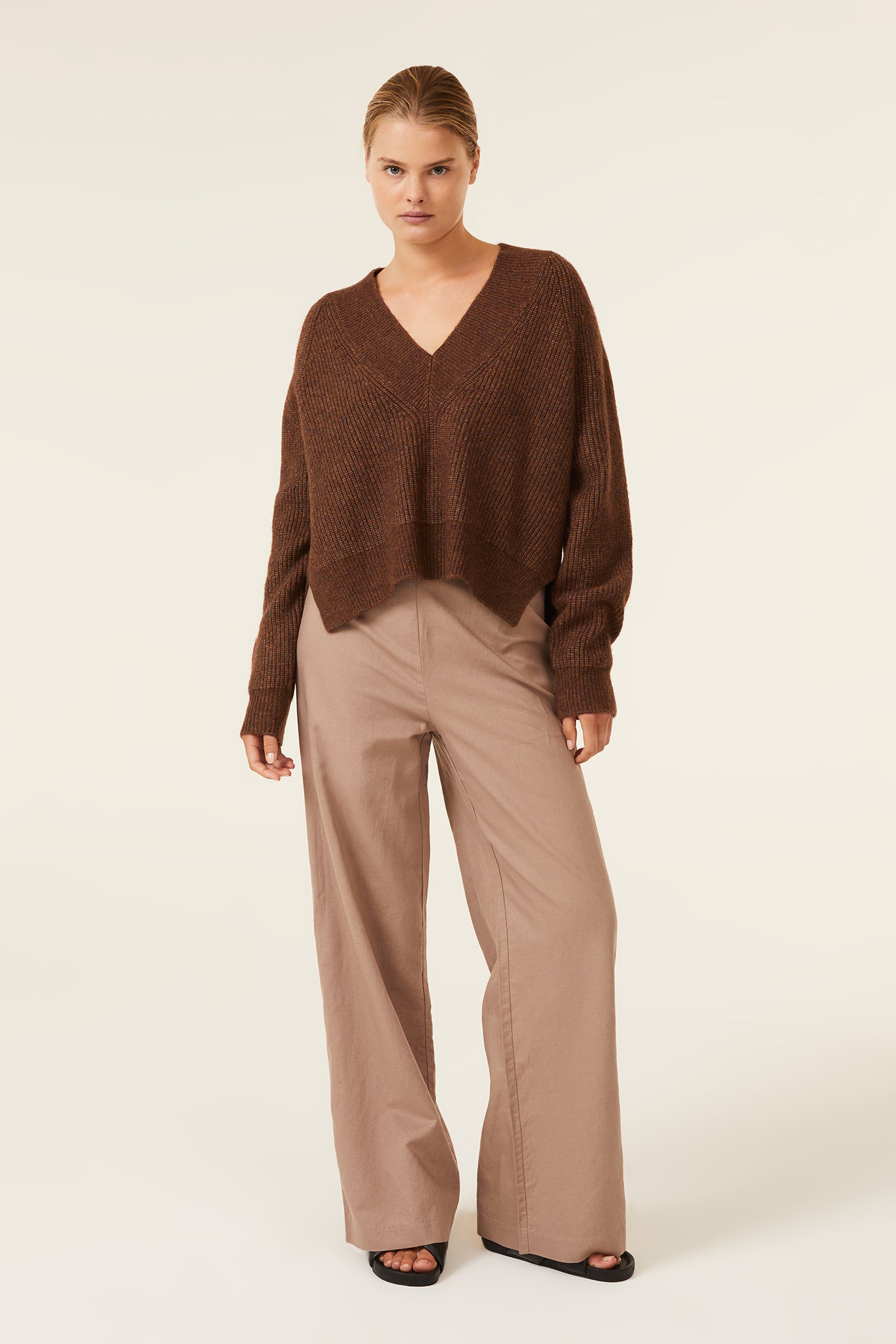 Nude Lucy Mckenzie Knit In A Brown Carob Colour 