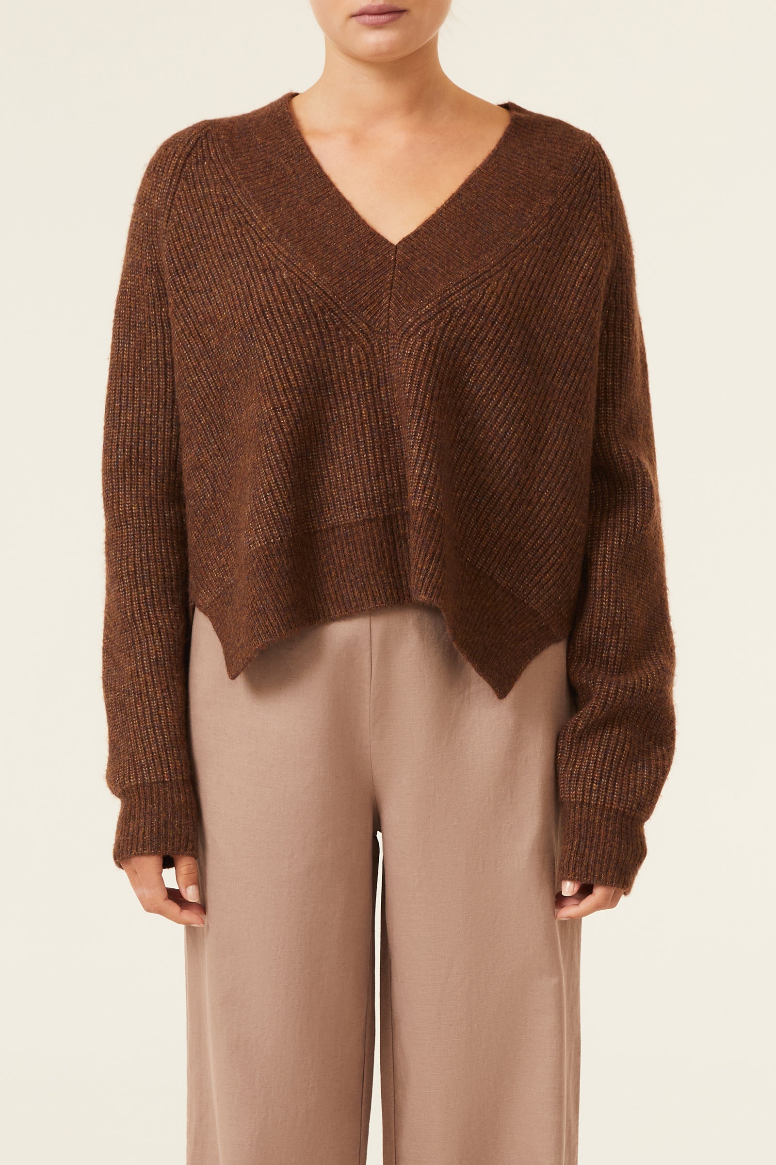 Nude Lucy Mckenzie Knit in a Brown Carob Colour