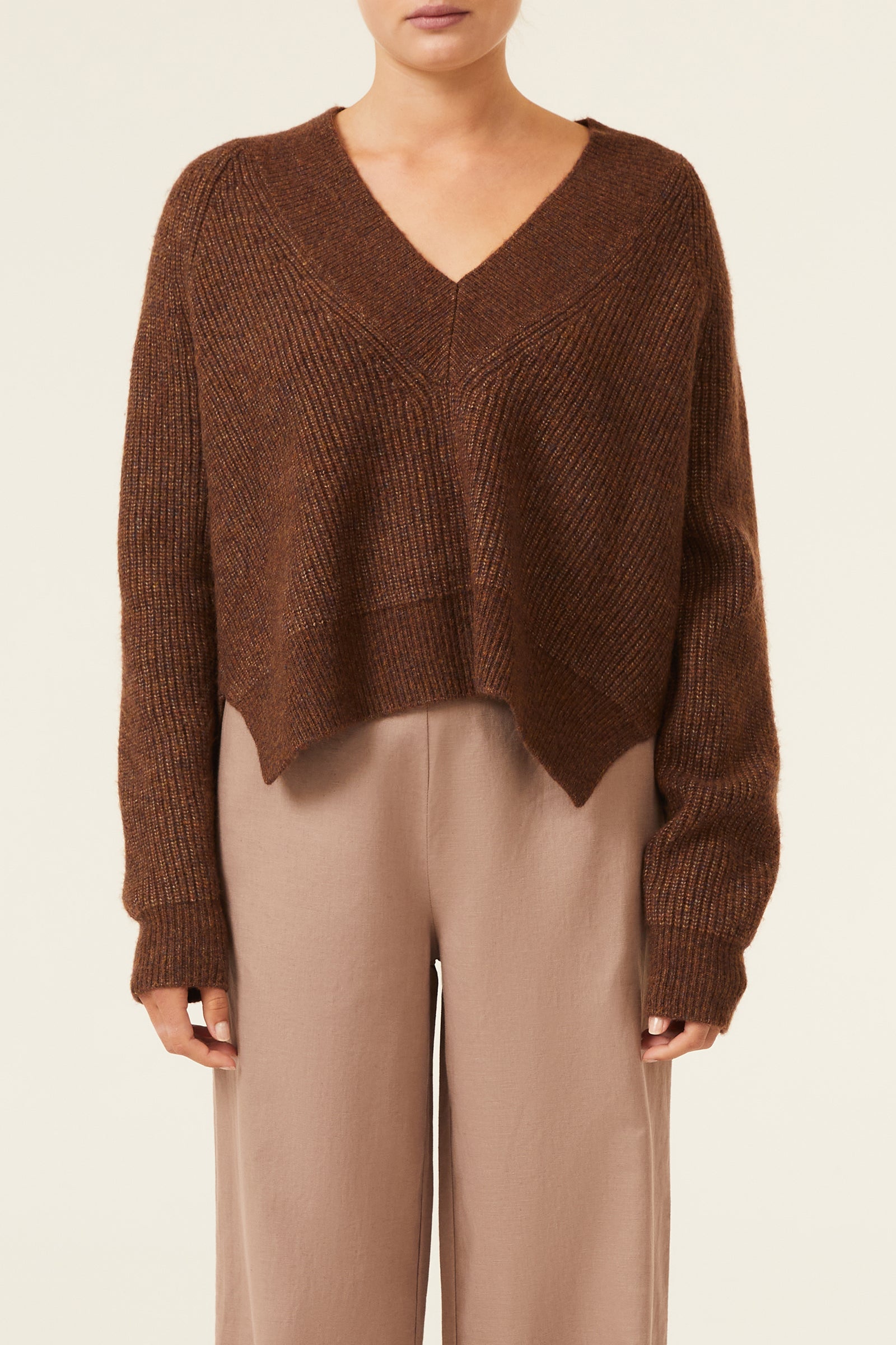 Nude Lucy Mckenzie Knit In A Brown Carob Colour 