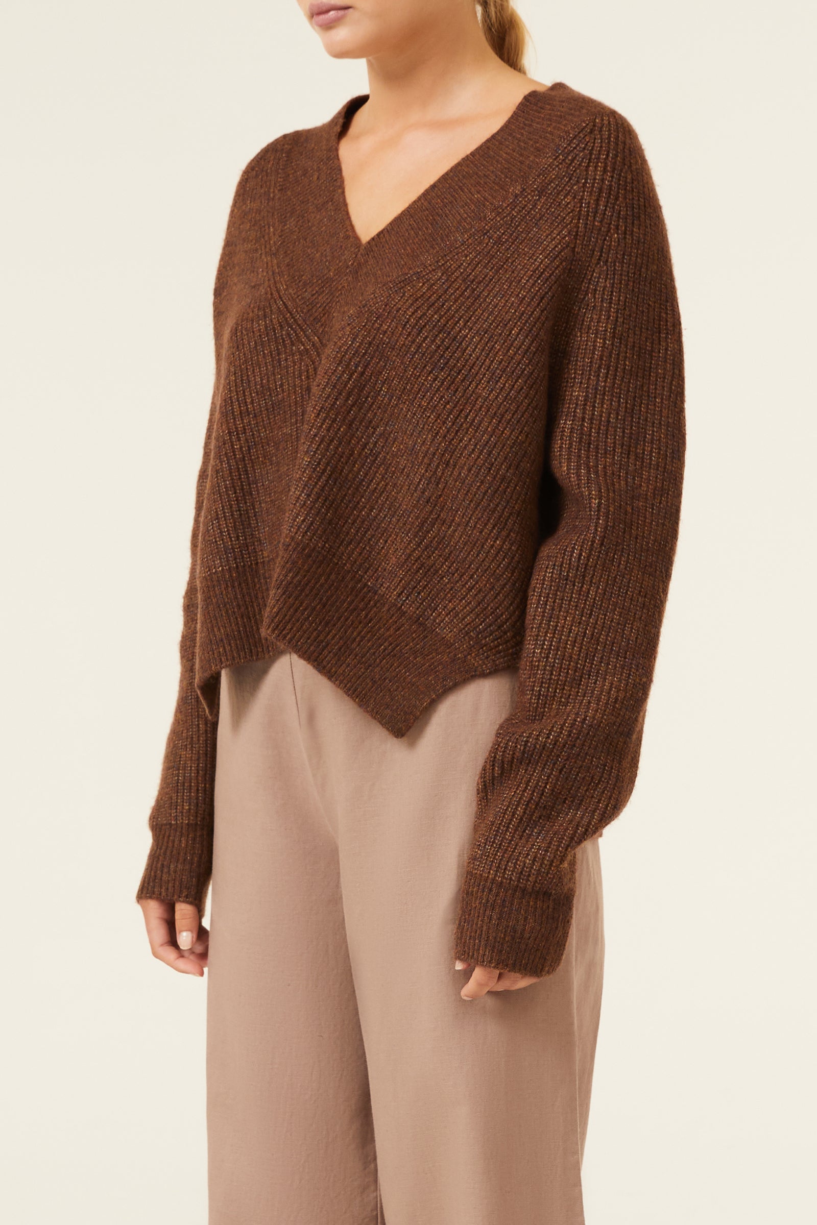 Nude Lucy Mckenzie Knit In A Brown Carob Colour 