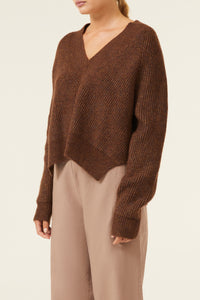 Nude Lucy Mckenzie Knit in a Brown Carob Colour