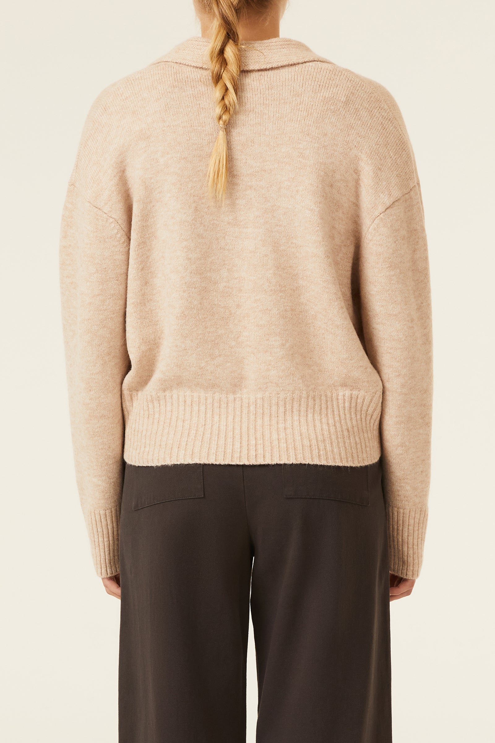 Nude Lucy Kinsley Rugby Knit In a Yellow Sand Colour