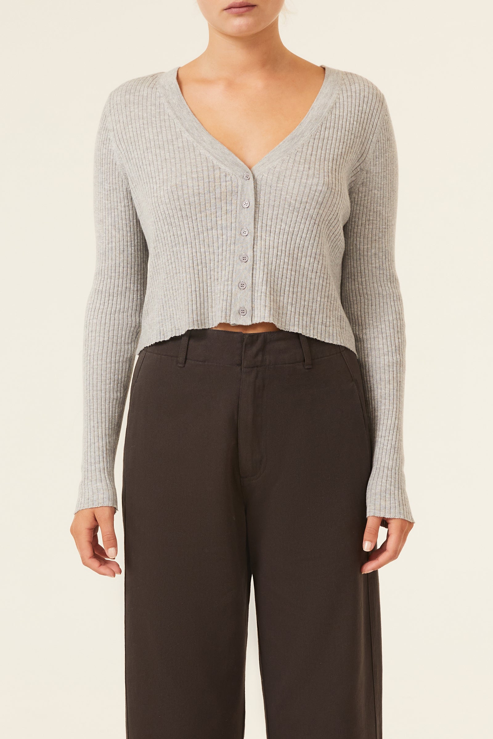 Nude Lucy Alma Cardigan In Grey Marle 