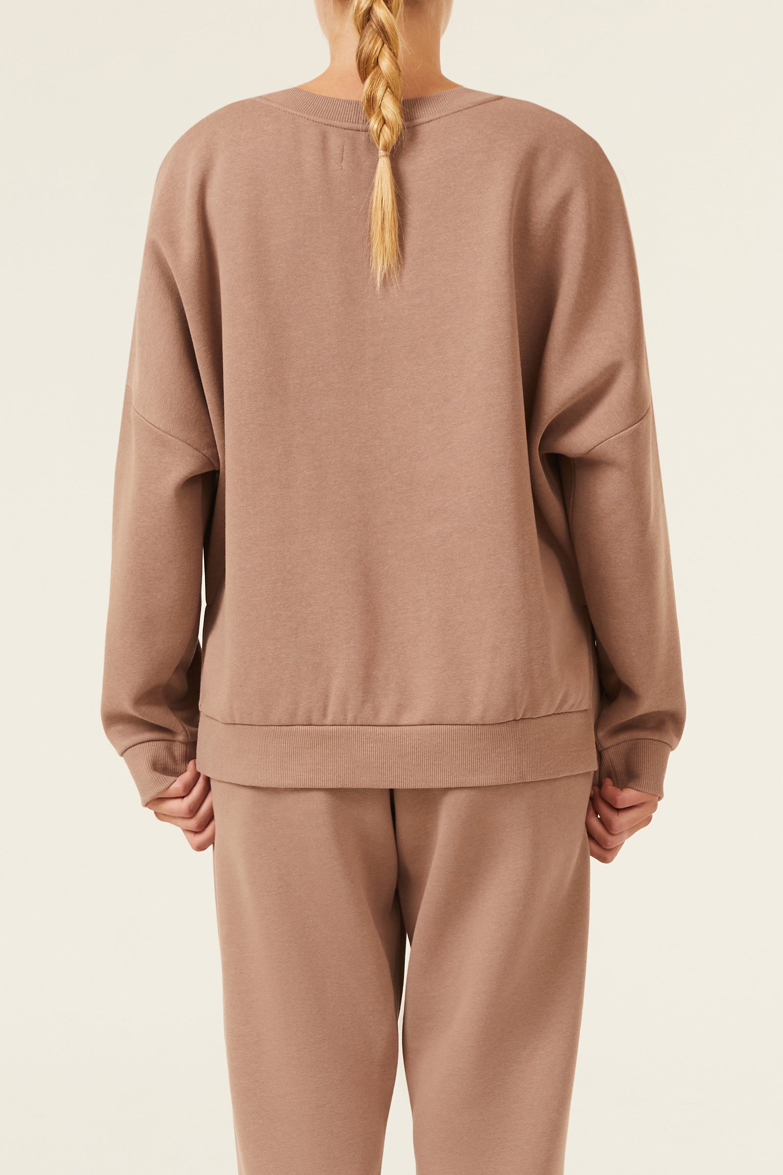 Nude Lucy Carter Classic Oversized Sweat in a Brown Carob Colour