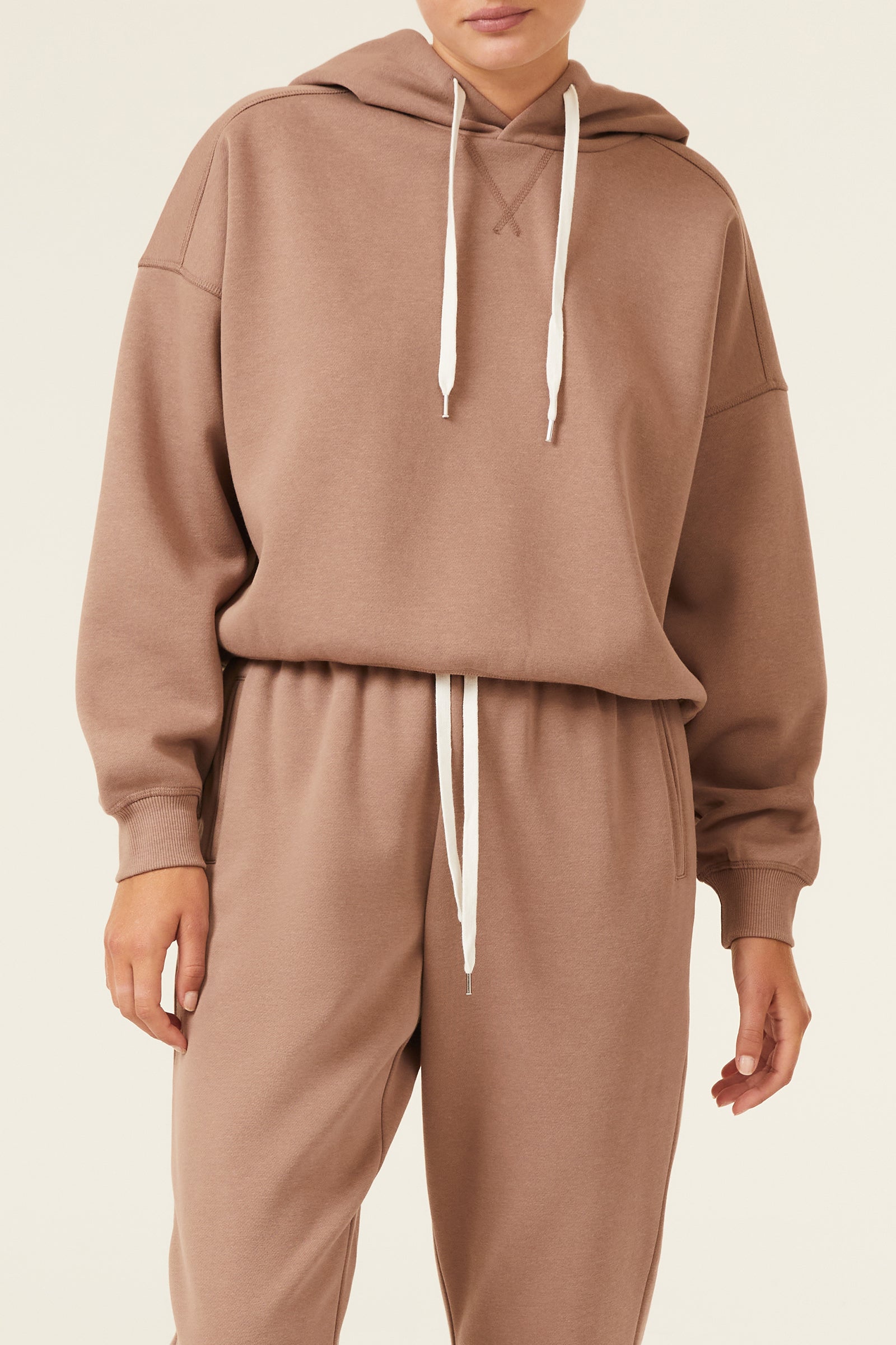 Nude Lucy Carter Classic Hoodie In A Brown Carob Colour 