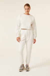 Nude Lucy Carter Classic Crop Sweat Snow Marle  