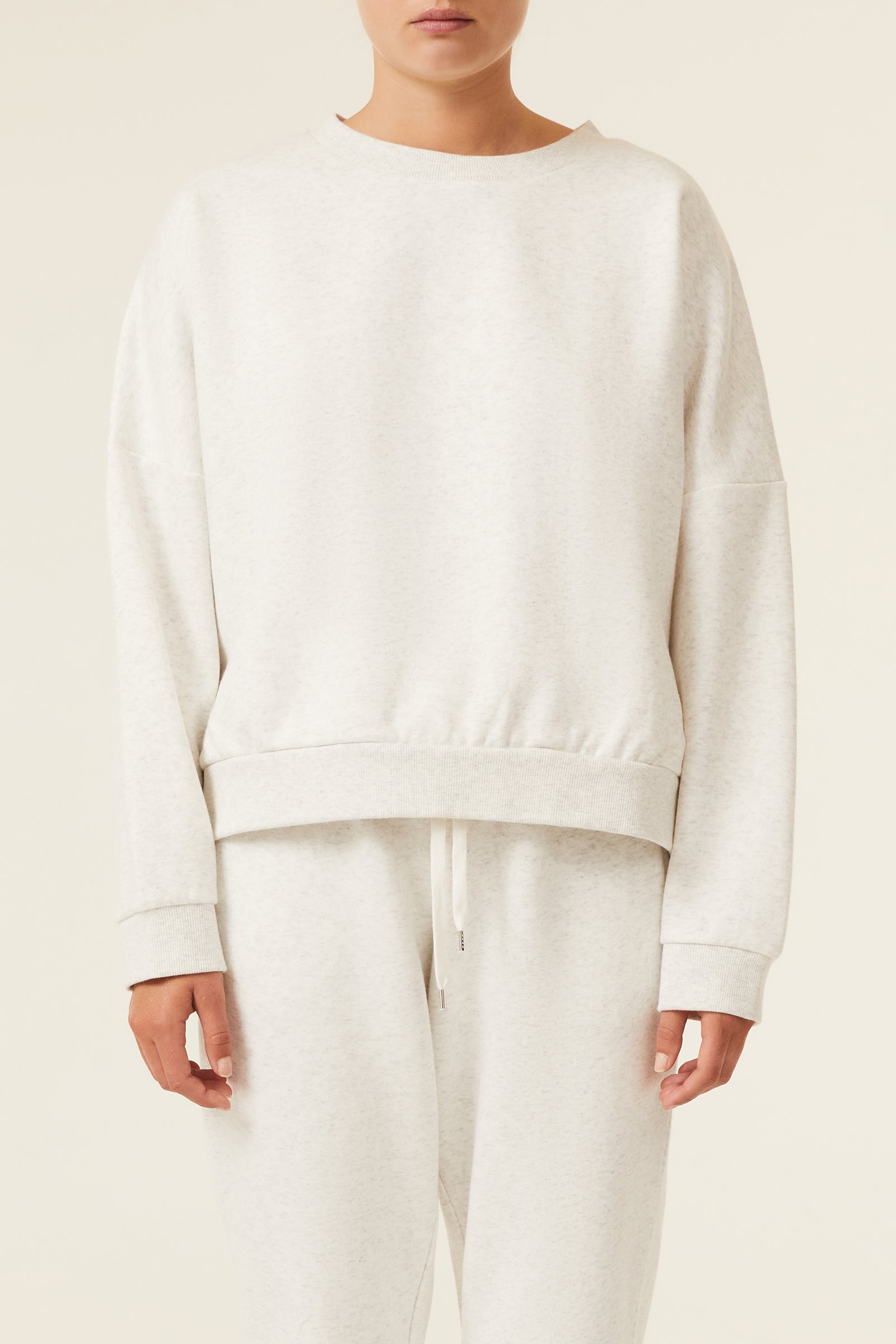 Nude Lucy Carter Classic Oversized Sweat Snow Marle  