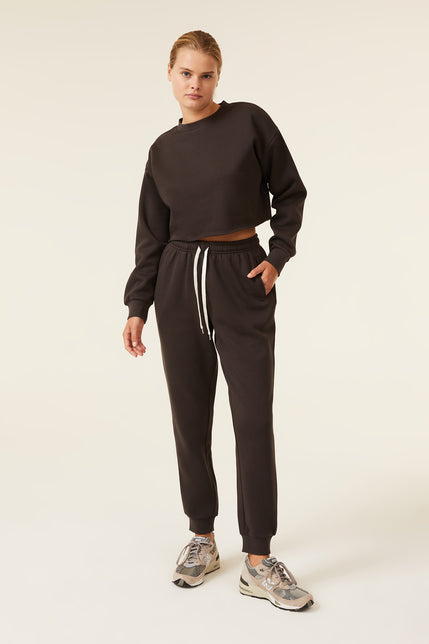 CARTER CLASSIC CROP SWEAT-Coal
