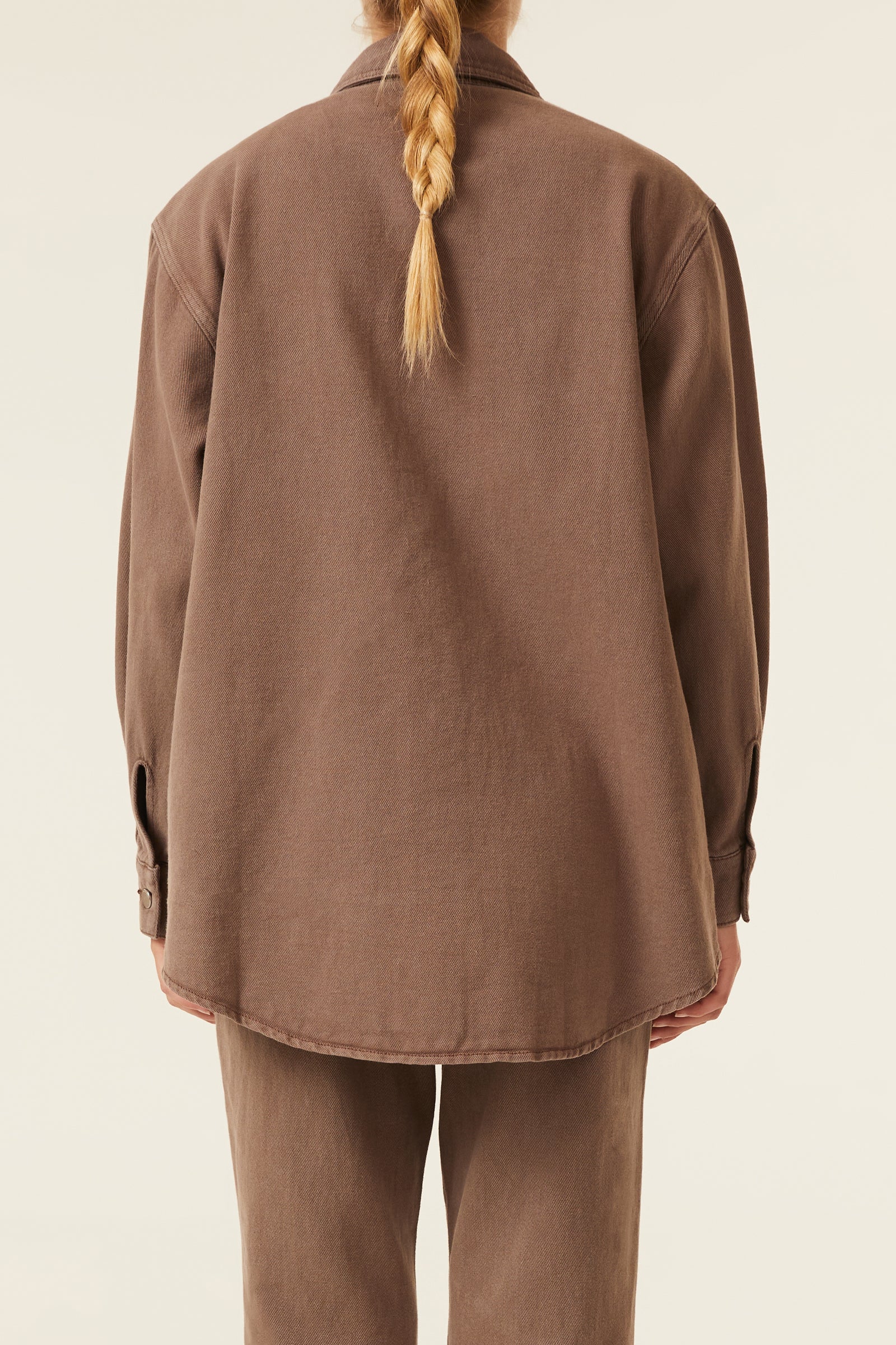 Nude Lucy Rai Denim Jacket In A Brown Carob Colour 