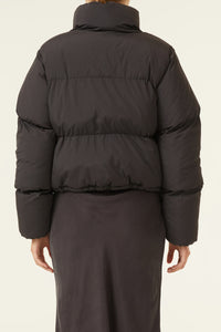 Nude Lucy Topher Puffer Jacket In a Brown Coal Colour  