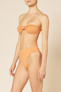 Nude Lucy Classic Knot Front Top in Papaya