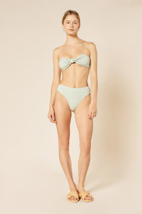 Nude Lucy Classic High Waist Bikini Brie in Aqua