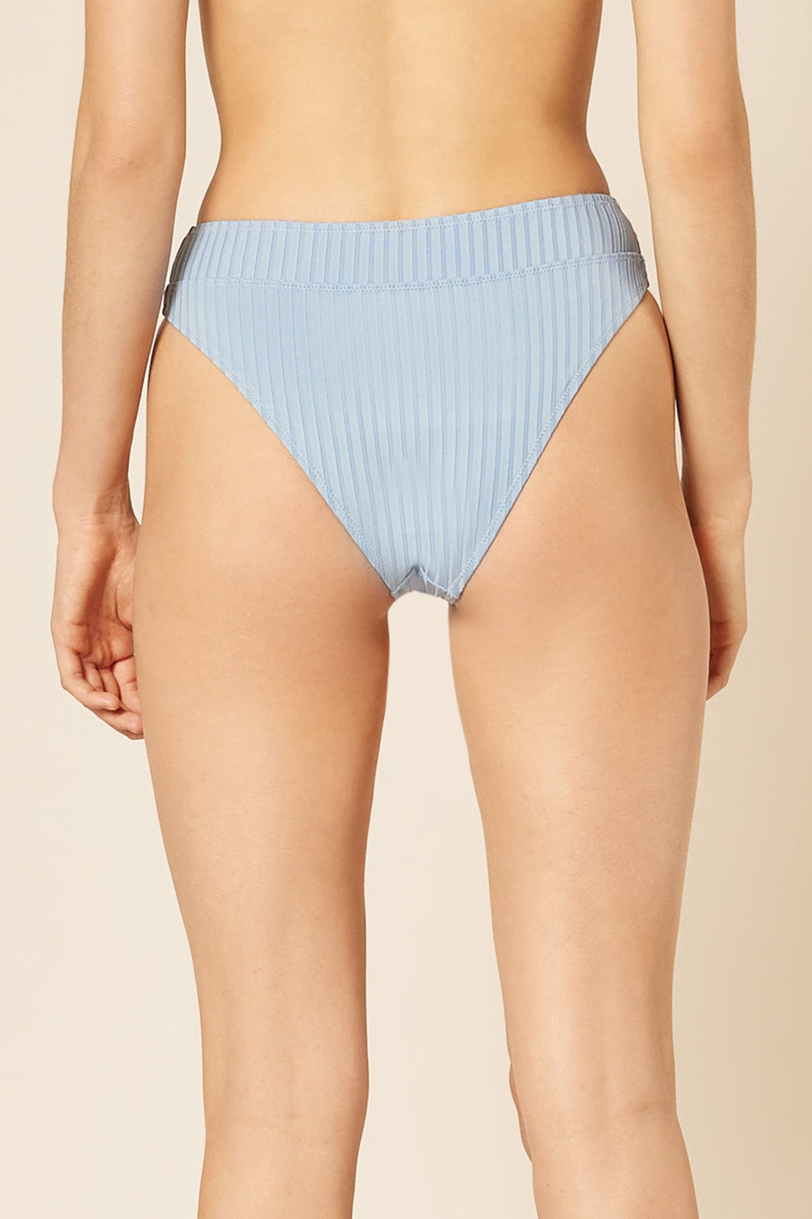 Nude Lucy Classic High Waist Bikini Brie Clear In Blue 