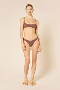Nude Lucy Classic Bikini Brief In A Deep Brown Espresso Colour