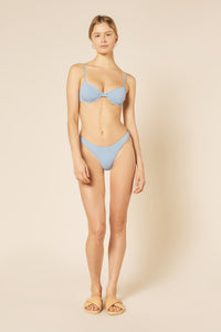 Nude Lucy Classic Bralette Bikini Top Clear in Blue