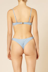Nude Lucy Classic Bralette Bikini Top Clear in Blue