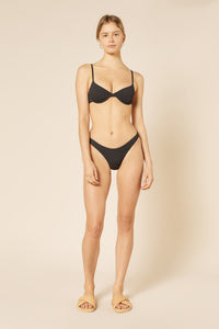 Nude Lucy Classic Bralette Bikini Top in Black