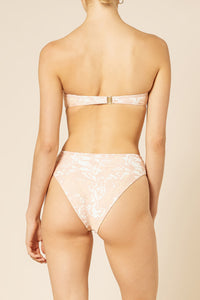 Nude Lucy Blair Knot Front Bikini Top In a Marble Print