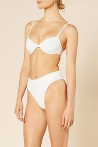 Nude Lucy Kai Towelling Bikini Bralette in White